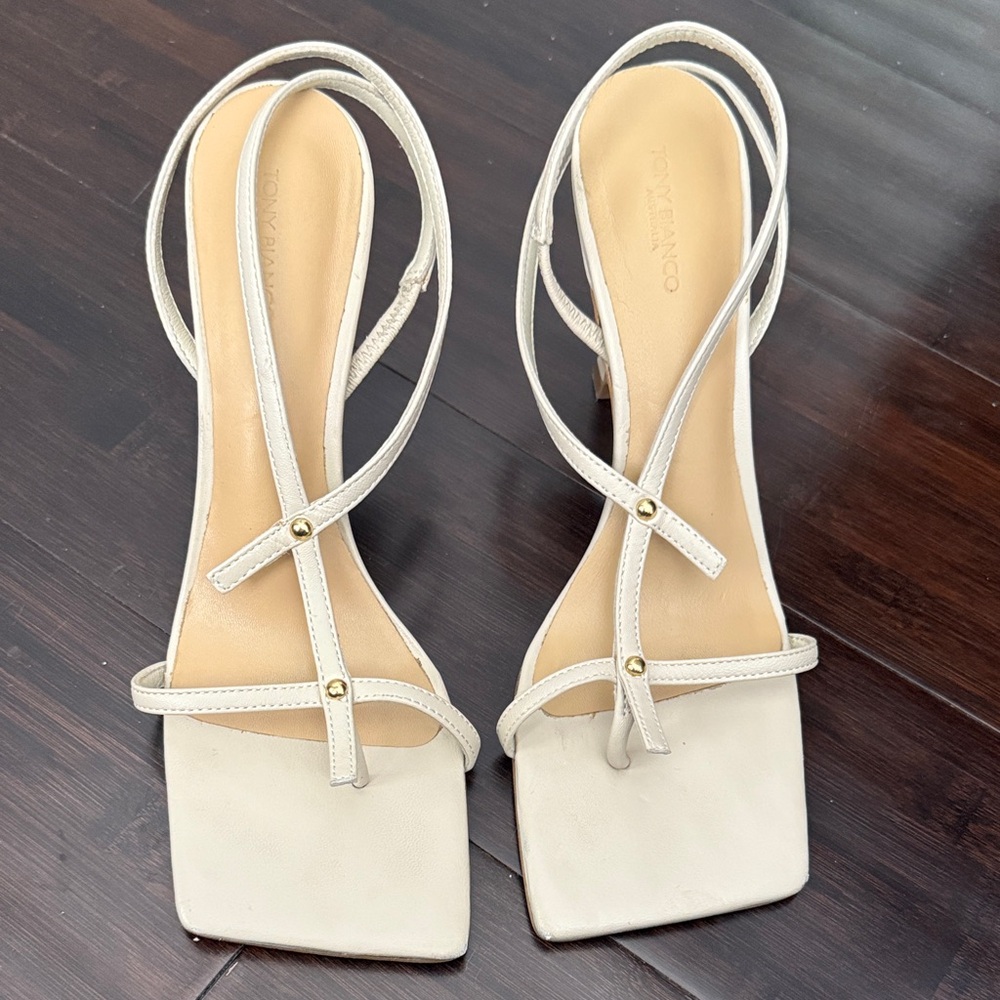 Tony Bianco Nude Strappy Heels - Picture 4 of 9